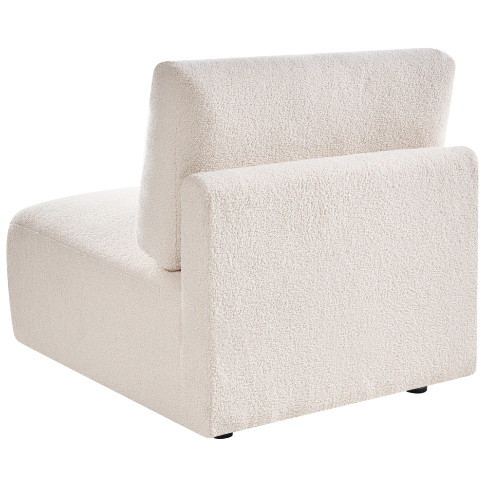 Modulo poltrona Bouclé bianco sporco Poltrona a 1 posto Stile moderno Soggiorno