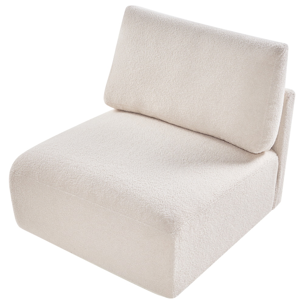 Modulo poltrona Bouclé bianco sporco Poltrona a 1 posto Stile moderno Soggiorno