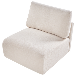 Modulo poltrona Bouclé bianco sporco Poltrona a 1 posto Stile moderno Soggiorno