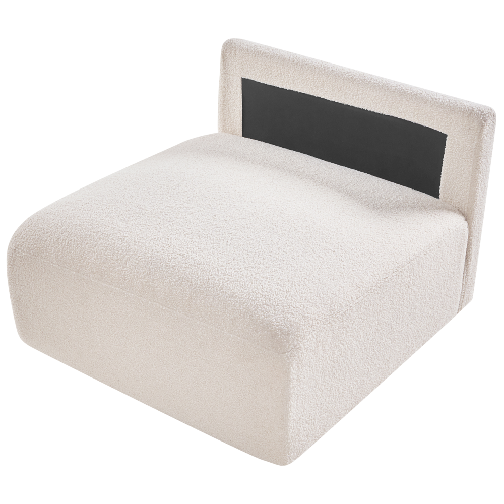 Modulo poltrona Bouclé bianco sporco Poltrona a 1 posto Stile moderno Soggiorno