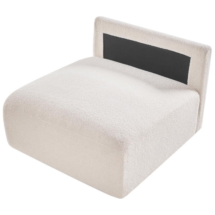 Modulo poltrona Bouclé bianco sporco Poltrona a 1 posto Stile moderno Soggiorno