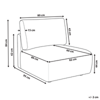 Modulo poltrona Bouclé bianco sporco Poltrona a 1 posto Stile moderno Soggiorno