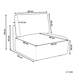 Modulo poltrona Bouclé bianco sporco Poltrona a 1 posto Stile moderno Soggiorno