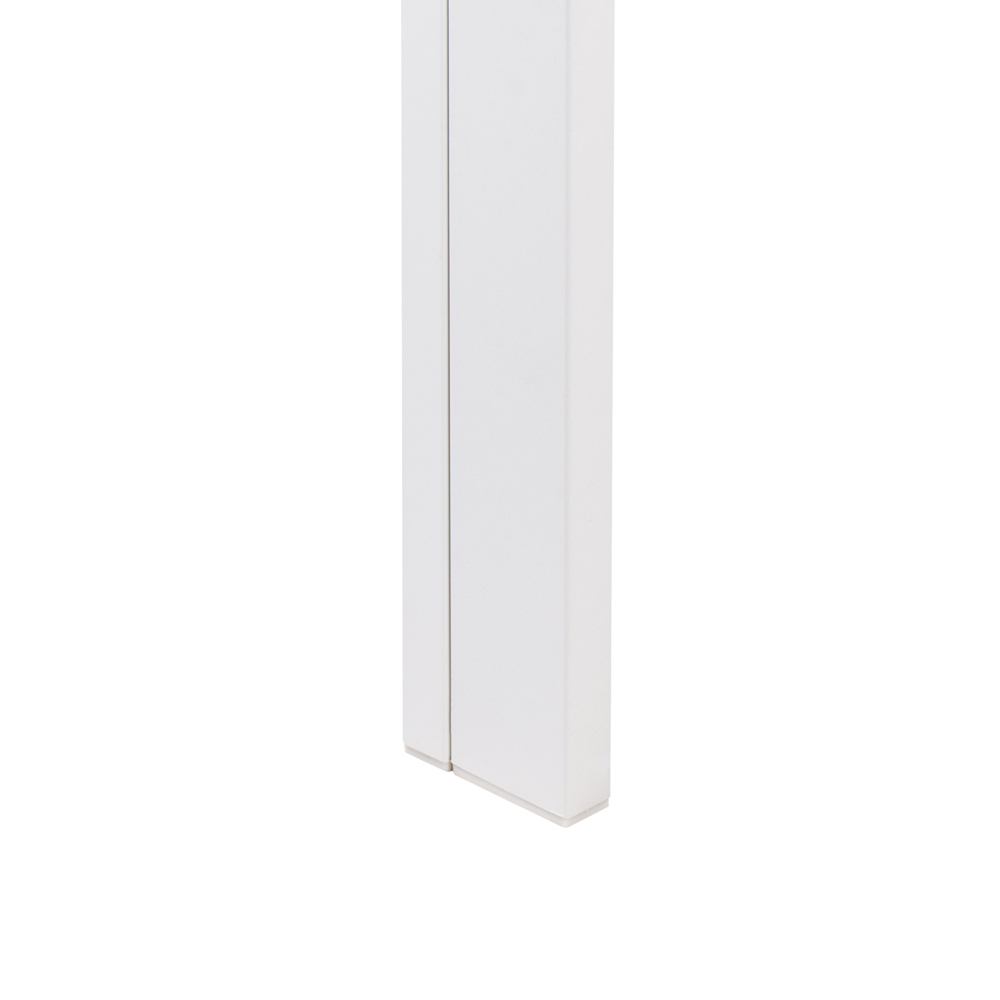 Tavolo da giardino beige in legno e alluminio bianco con telaio in compensato 8 posti resistente alla ruggine e ai raggi UV moderno