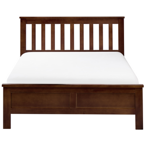 Letto in legno marrone scuro 120 x 200 cm rete a doghe stile scandinavo tradizionale camera da letto