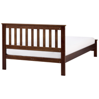 Letto in legno marrone scuro 120 x 200 cm rete a doghe stile scandinavo tradizionale camera da letto