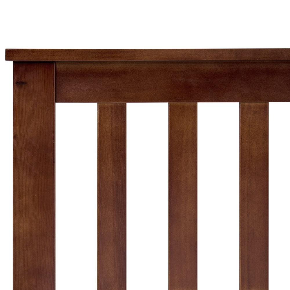 Letto in legno marrone scuro 120 x 200 cm rete a doghe stile scandinavo tradizionale camera da letto