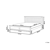 Letto in legno marrone scuro 120 x 200 cm rete a doghe stile scandinavo tradizionale camera da letto