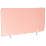 Schermo da tavolo Beige PET Board Copertura in tessuto 160 x 50 cm Schermo acustico Morsetti di montaggio modulari Casa Ufficio