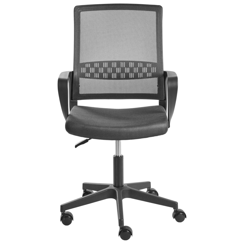 Sedia da ufficio in tessuto a rete grigio scuro imbottitura regolabile in altezza girevole da scrivania per computer per ufficio domestico