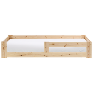 Letto a piattaforma per bambini in legno di pino con rete a doghe marrone chiaro 90 x 200 cm con telaio a doghe