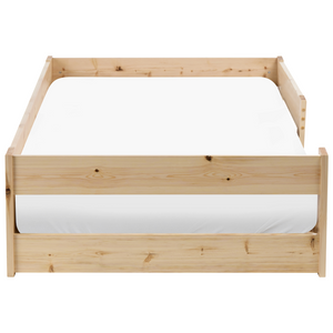 Letto a piattaforma per bambini in legno di pino con rete a doghe marrone chiaro 90 x 200 cm con telaio a doghe