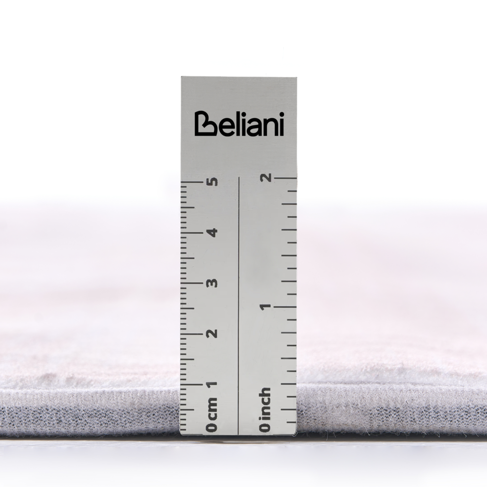 Tappeto Beige Tessuto 80 x 300 cm Motivo geometrico moderno Soggiorno Camera da letto Per riscaldamento a pavimento Fondo antiscivolo