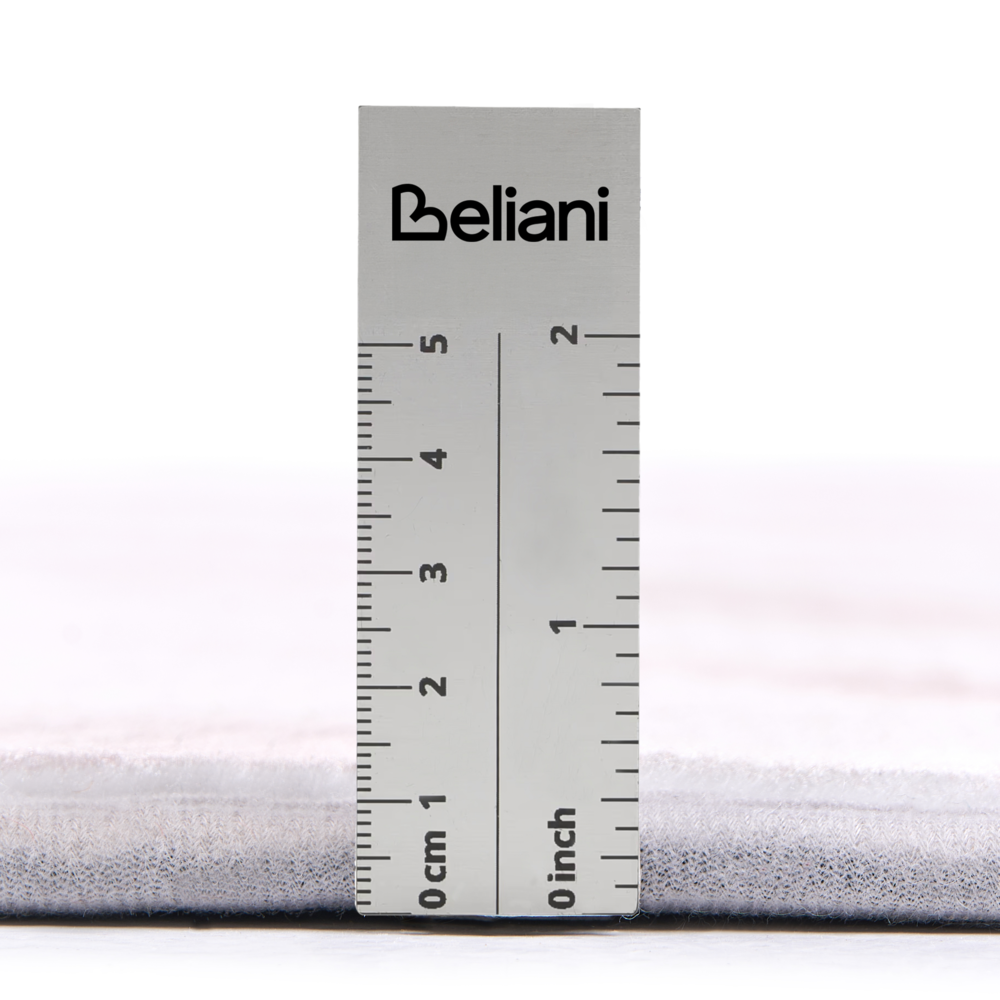 Tappeto tessuto beige 200 x 300 cm Moderno motivo zebrato Soggiorno Camera da letto Per riscaldamento a pavimento Fondo antiscivolo