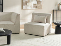 Poltrona Rettangolare in Velluto Colore Beige stile moderno monoposto