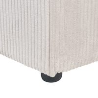 Poltrona Rettangolare in Velluto Colore Beige stile moderno monoposto