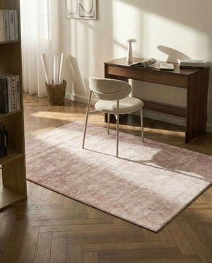 Tappeto Beige Tessuto 140 x 230 cm Moderno Solido Corridoio Per Riscaldamento a Pavimento Fondo Antiscivolo