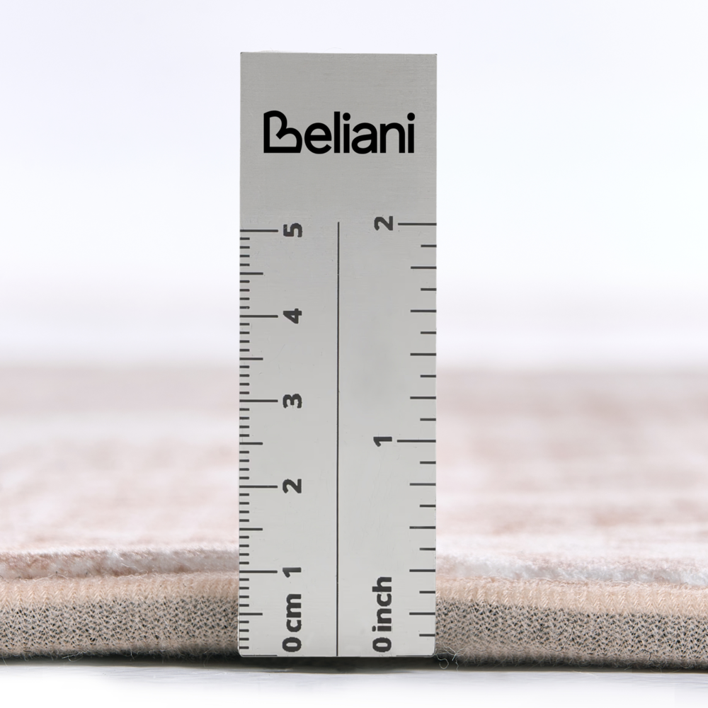 Tappeto Beige Tessuto 140 x 230 cm Moderno Solido Corridoio Per Riscaldamento a Pavimento Fondo Antiscivolo