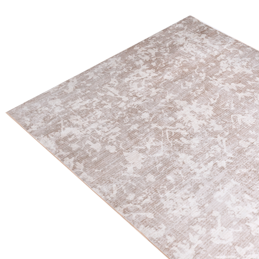 Tappeto Beige Tessuto 160 x 230 cm Moderno Solido Corridoio Per Riscaldamento a Pavimento Fondo Antiscivolo