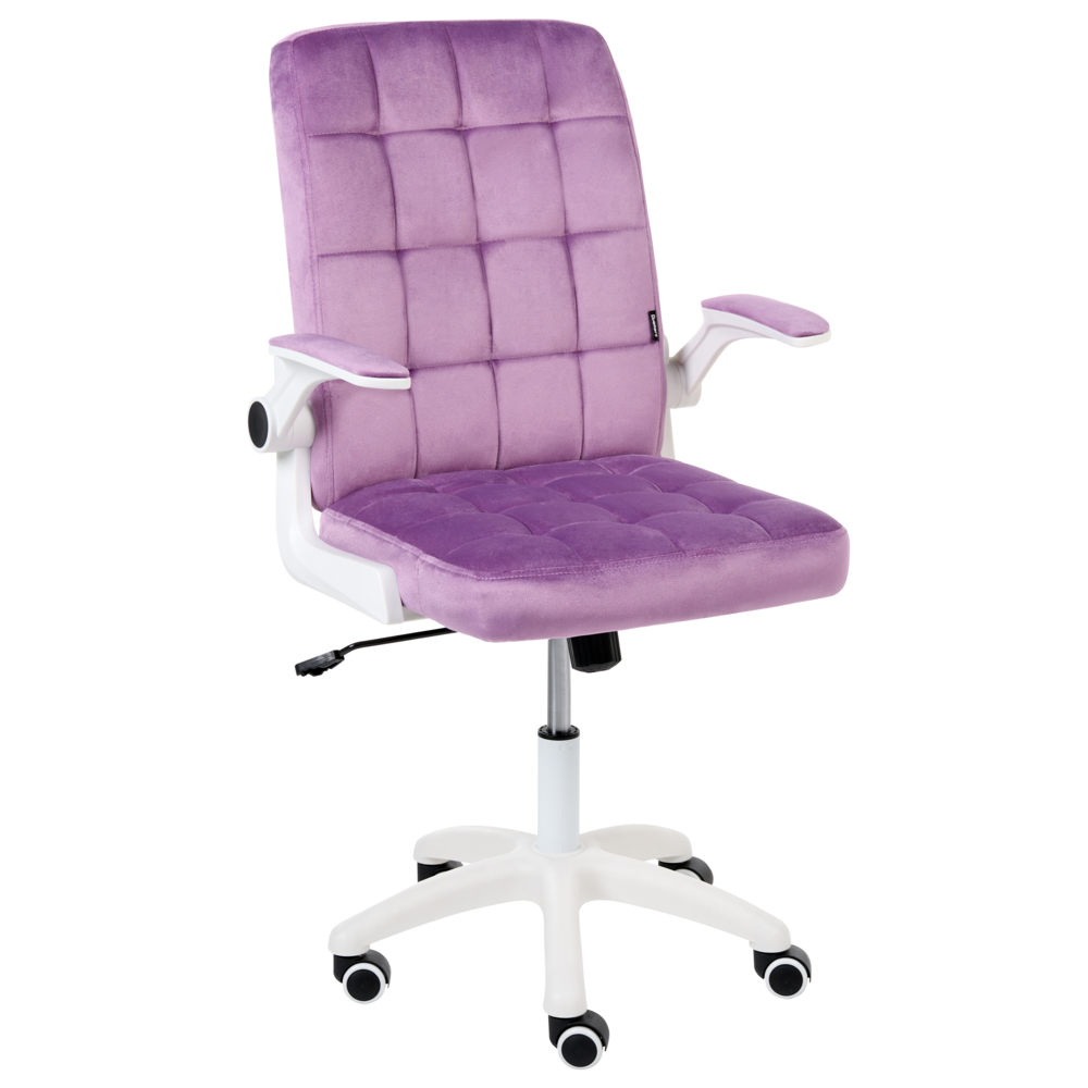 Sedia da ufficio viola violetto Rivestimento Schienale reclinabile Braccioli regolabili e altezza regolabile Girevole Ufficio domestico