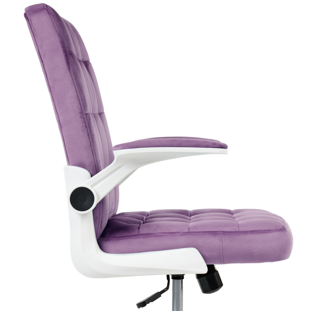 Sedia da ufficio viola violetto Rivestimento Schienale reclinabile Braccioli regolabili e altezza regolabile Girevole Ufficio domestico