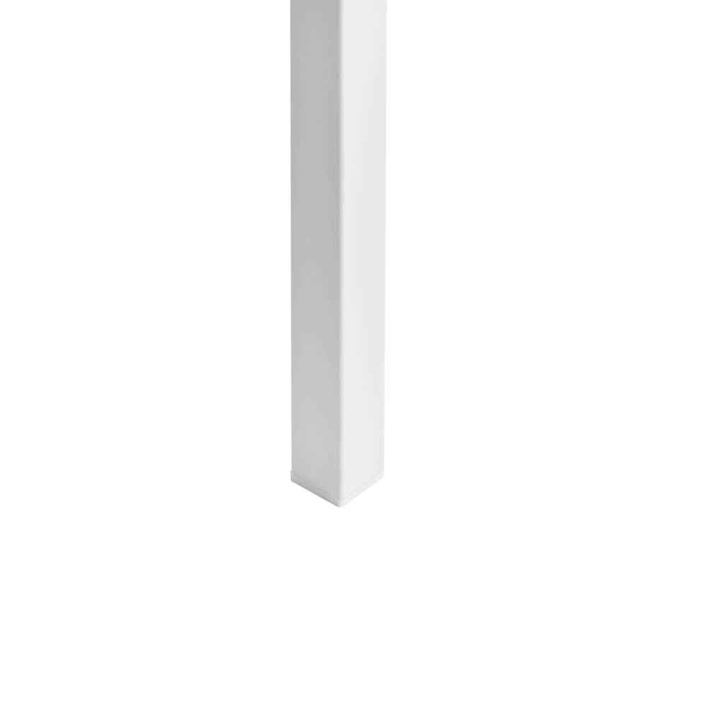 Scrivania da ufficio per casa in truciolare bianco con gambe in ferro 120 x 60 cm con cassetto Minimalista