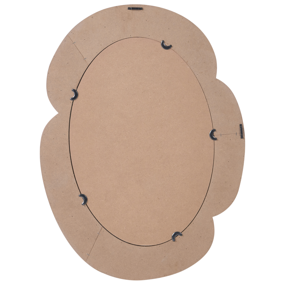 Specchio da parete beige in MDF forma ovale irregolare decorazioni accessori per la casa decorativo