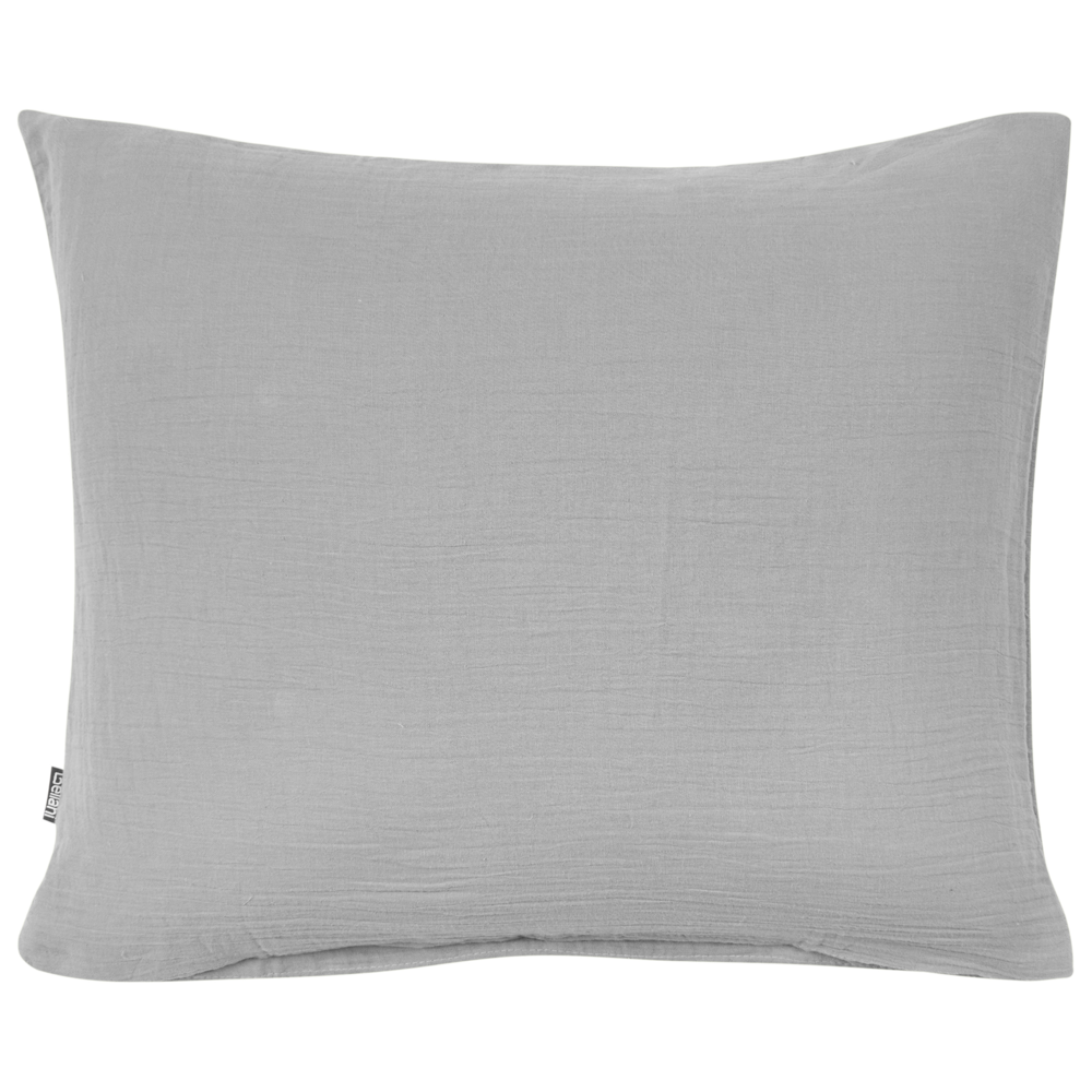 Set copripiumino e federa in mussola di cotone grigio chiaro 240 x 200 cm per camera da letto moderna