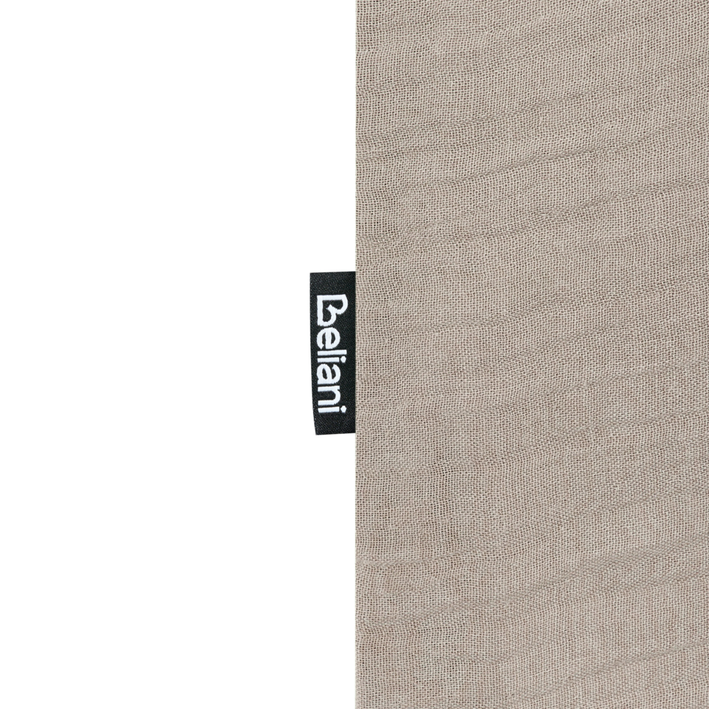 Set copripiumino e federa in mussola di cotone tortora 240 x 220 cm per camera da letto moderna