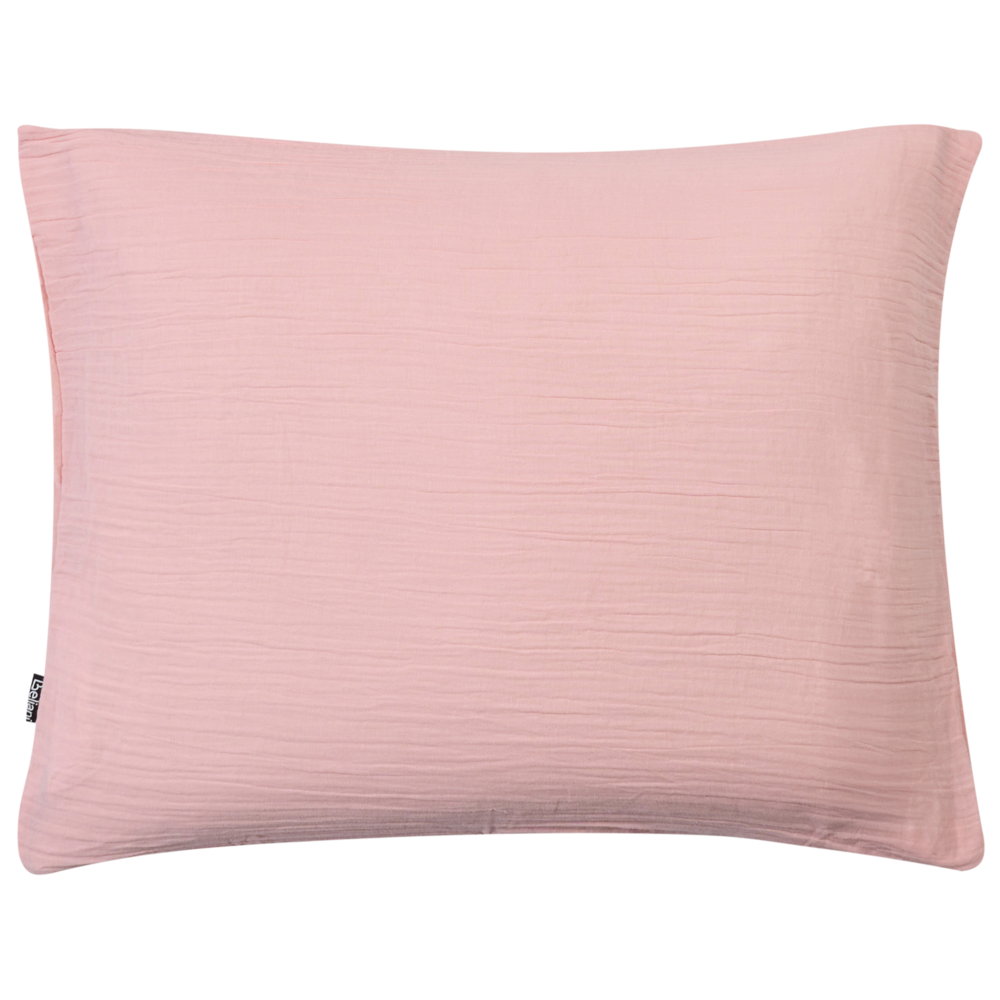 Set copripiumino e federa in mussola di cotone rosa pastello 150 x 200 cm per camera da letto moderna