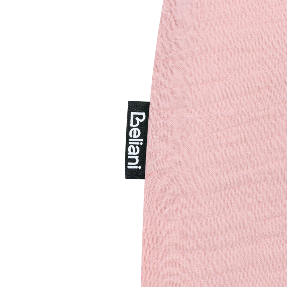Set copripiumino e federa in mussola di cotone rosa pastello 200 x 200 cm per camera da letto moderna