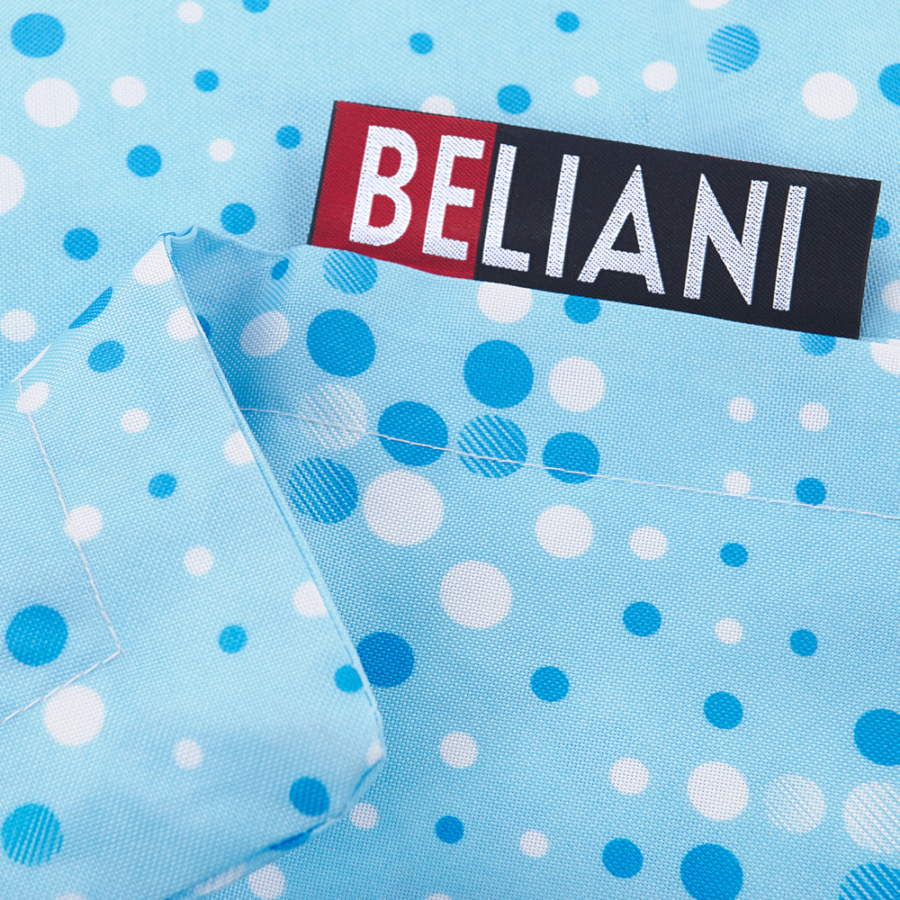 Beanbag grande con motivo a pois blu per distendersi con zip gigante Beanbag