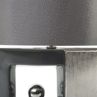 Lampada da tavolo Lampada da comodino con paralume in tessuto con base in ceramica grigia