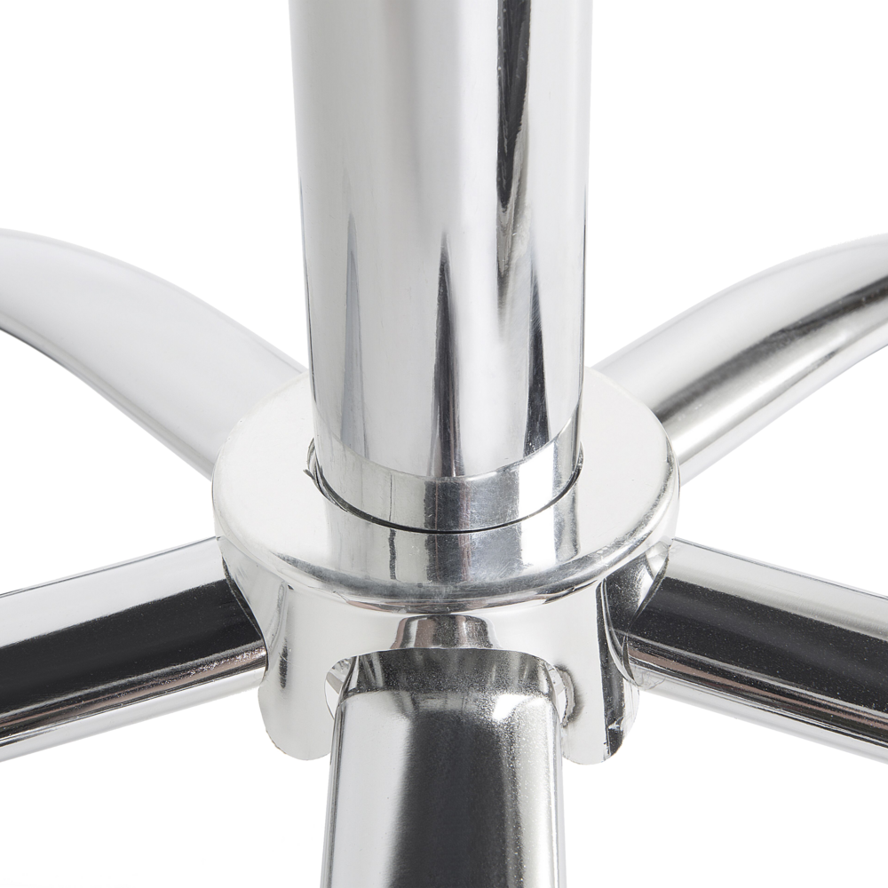 Sedia da ufficio in ecopelle beige e nera con scrivania girevole regolabile per computer