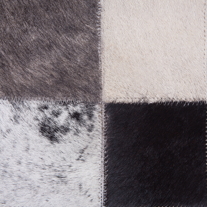 Tappeto tappetino Multicolore Pelle Bovina 160 x 230 cm Rettangolare Patchwork Fatto a Mano