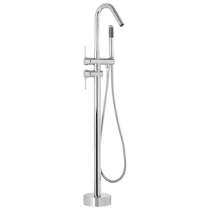 Miscelatore per Vasca Freestanding Argento Cromato con Doccetta 118 cm stile moderno