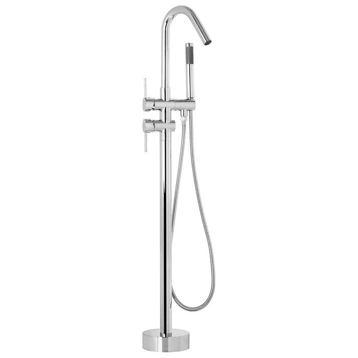 Miscelatore per Vasca Freestanding Argento Cromato con Doccetta 118 cm stile moderno