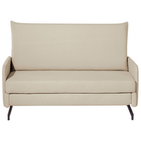 Divano Letto Tessuto Beige 2 Posti Soggiorno in stile Moderno contemporaneo soggiorno