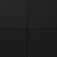 Pouf Nero Poggiapiedi Imbottito In Vera Pelle Rettangolare Minimalista Moderno