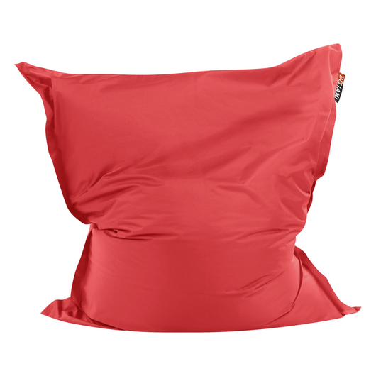 Pouf seduta poltrona Sacco Grande color Rosso con Zip 140 x 180 cm soggiorno stile retrò