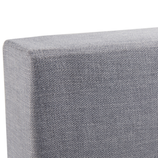 Letto continentale 180 x 200 cm Tessuto grigio con materasso a molle insacchettate