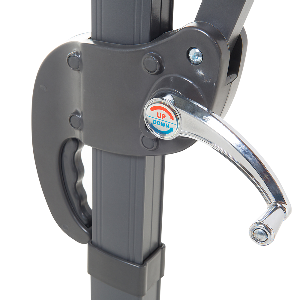 Ombrellone da giardino in tessuto beige girevole da 240 cm resistente agli agenti atmosferici