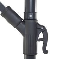 Ombrellone da giardino in tessuto grigio acciaio 300 cm resistente agli agenti atmosferici