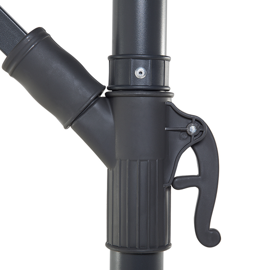 Ombrellone da giardino in tessuto beige sabbia acciaio 300 cm resistente agli agenti atmosferici