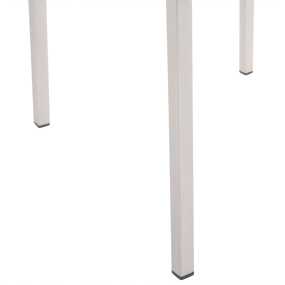 Set da pranzo da giardino beige con piano in granito Nero 8 posti 220 x 100 cm piastra tripla