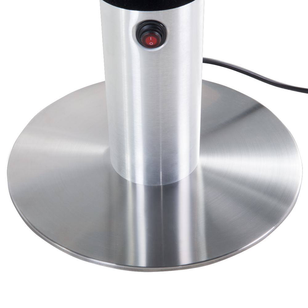 Riscaldamento da esterno stufa da pavimento da giardino nero e in vetro