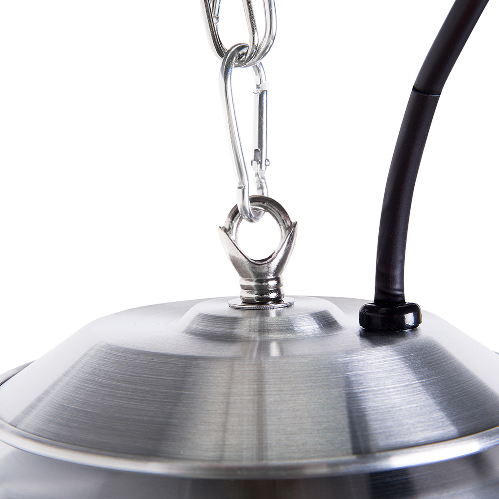 Stufa da esterno in metallo argento ø 51 cm da soffitto 1800W giardino terrazzo