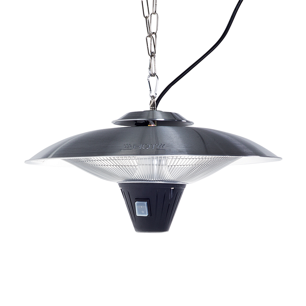 Stufa da esterno in metallo argento ø 51 cm da soffitto 1800W giardino terrazzo