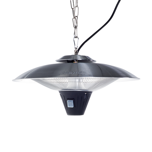 Stufa da esterno in metallo argento ø 51 cm da soffitto 1800W giardino terrazzo