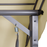 Altalena da patio Tessuto Beige Struttura In Acciaio dondolo 3 Posti